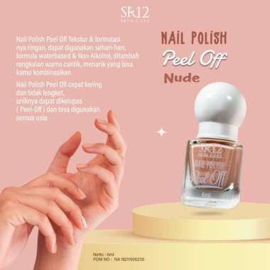 Kutek Halal Muslimah SR12 Kuteks Halal Nail Polish Peel Off Cat Kuku Nude