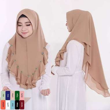 Jilbab Khimar Arisha Rusda Rempel Jilbab Khimar/ Khimar Serut COKSU