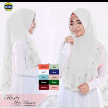 Jilbab Khimar Arisha Rusda Rempel Jilbab Khimar/ Khimar Serut PUTIH
