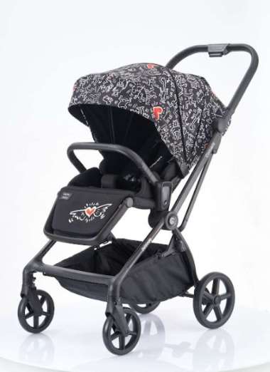 COCOLATTE STROLLER CONVERTZ BLACK KEITH HARING