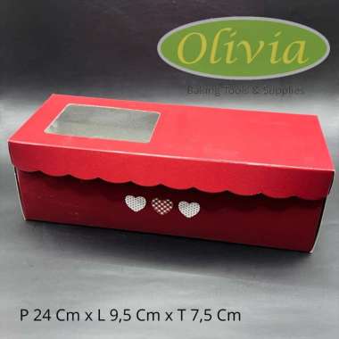 Dus Kue Roll Tart Bolu Gulung BGT Merah Grosir 24