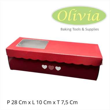 Dus Kue Roll Tart Bolu Gulung BGT Merah Grosir 28