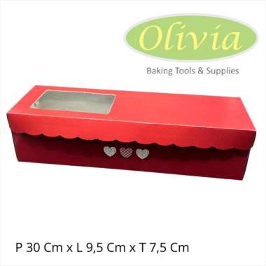 Dus Kue Roll Tart Bolu Gulung BGT Merah Grosir 30