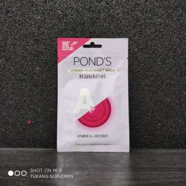 Ponds Vitamin Duo Sheet Mask Masker Rejuvenating Vitamin A Beetroot