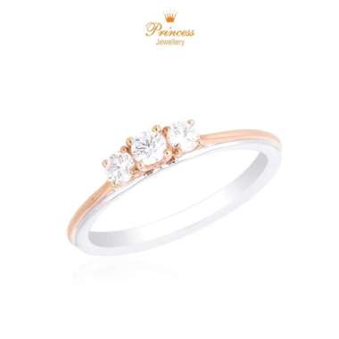 Cincin Berlian Trilogy PLR646017 Princess Jewellery