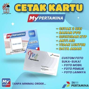 Cetak Kartu My Pertamina Id Card Pvc