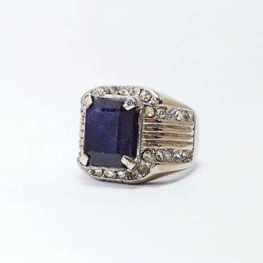 Cincin Batu Permata Natural Blue Safir / Sapphire Octagon Part 11