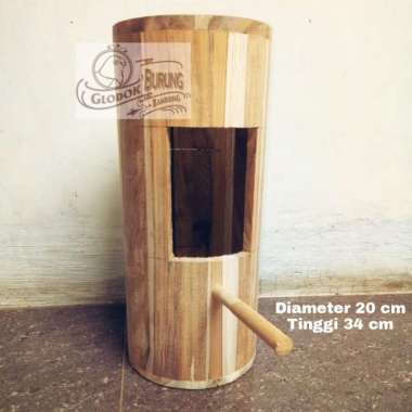 Glodok Murai Batu Model Bulat Pohon Bahan Kayu Jati Seperti di Alam