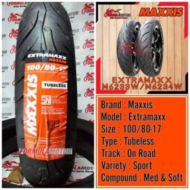 100/80-17 Maxxis Extramaxx M6233W - Ban Motor Ring 17 Tubeless