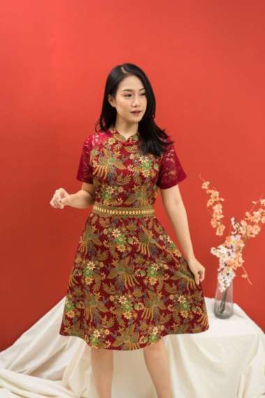 Maternel - Hua Dress Imlek Busui - Premium Quality Multicolor