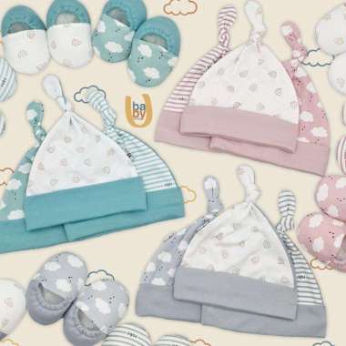 Yobo By BabyU Topi & Sepatu Bayi Bear Navy