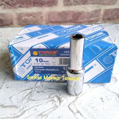 TORA 1/2" 10 MM 6PT Mata Kunci Sock Sok Panjang Deep Wall Socket 10mm