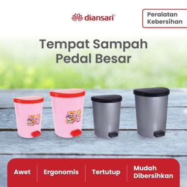 Tempat Sampah Pedal Besar - Keranjang Sampah Injak BESAR SILVER