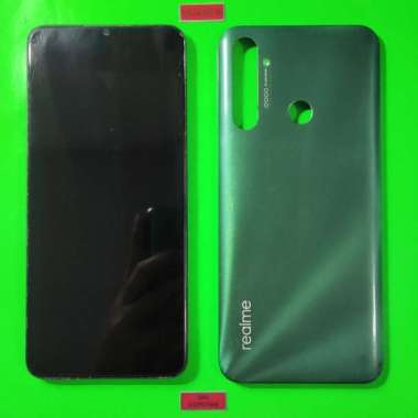 LCD FULLSET PLUS FRAME BAZEL BACKDOOR REALME 5I ORIGINAL COPOTAN