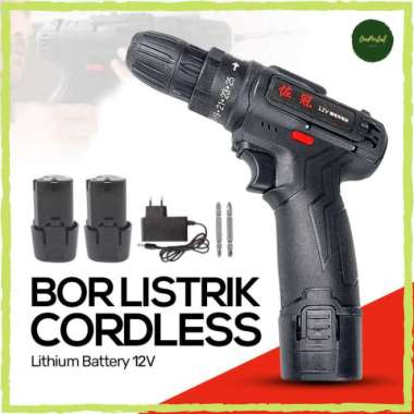 Bor Listrik Cordless Lithium Battery Rechargeable 12V
