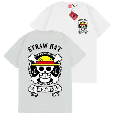 SAKAZUKI Kaos Baju TOPI JERAMI BAJAK LAUT STRAW HAT PIRATES JAPANESE LUFFY SHP CREW ONE PIECE ANIME 