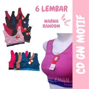 6 LEMBAR BH INSTAN BRA RAJUT MINISET BREITEX XISIMEI WARNA RANDOM 6 PCS WARNA ACAK
