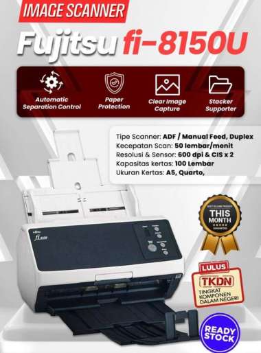 Fujitsu Image Scanner FI 8150U FI8150U ADF A4 Duflex