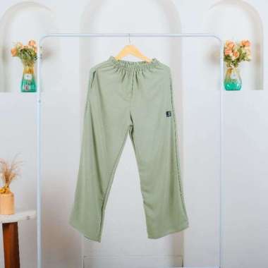 ELZAURA - CZ01 Celana Kulot Wanita Crinkle Airflow Sage