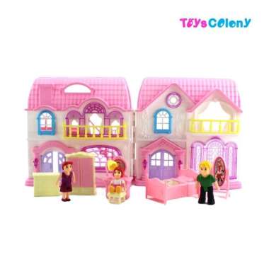 Rumah Rumahan Boneka Barbie House Play Set 8086B