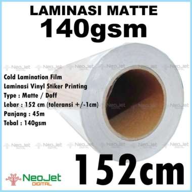 Laminasi Dingin Matte Mate 140 gsm Laminating Doff Doft 152cm 45 meter