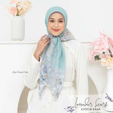 Hijabwanitacantik - Segiempat Lavender Scarf | Hijab Voal Premium Sage