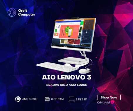 PC AIO LENOVO 3 22ADA6-60ID AMD 3020E 8GB HDD 1TB NoDVD W11+OHS 21.5"