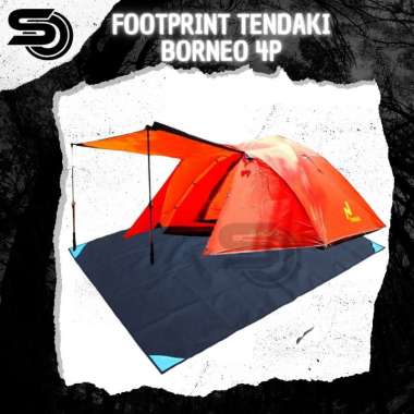 Footprint Alas Tikar Tenda Tendaki Borneo 4P Ultralight Lipat Camping Waterproof