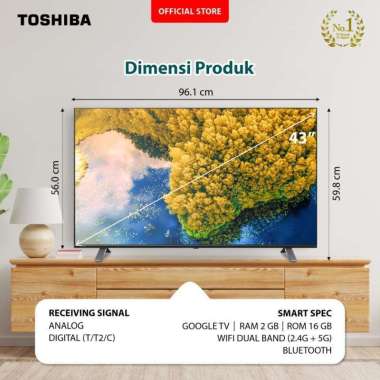 TOSHIBA 43C350LP LED SMART ANDROID 4K TV 43 INCH