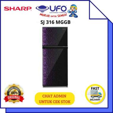 SHARP SJ316MGGB KULKAS 2 PINTU 256 LITER