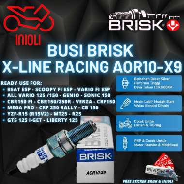BUSI BRISK X-LINE RACING AOR10-X9 BEAT ESP VARIO SCOOPY FI ESP VARIO 125 150 GENIO CBR CRF 150 SONIC