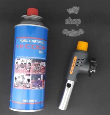 PAKET MASAK BBQ GAS HI COOK BIRU KEPALA BLOW TORCH