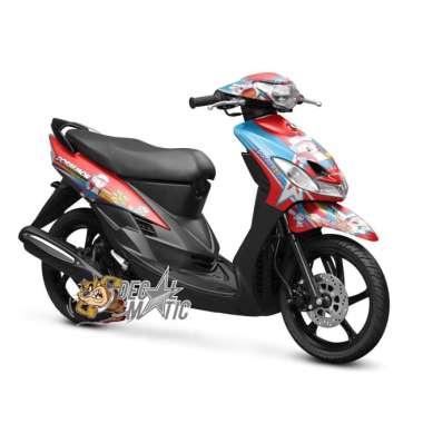 Stiker Full body Decal Motor Yamaha Mio Sporty / Smile Doraemon Racing Mio Smile Merah