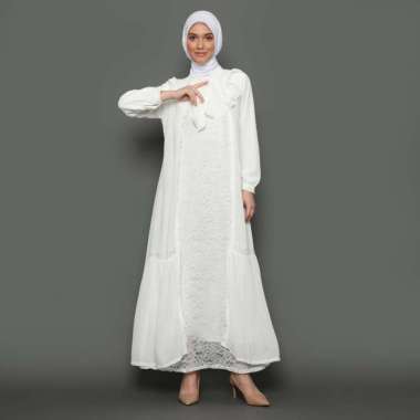 FAME - Gamis Wanita Semi Outer Putih - 9911171 L