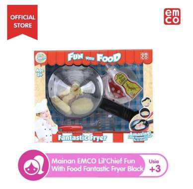 mainan EMCO Emco Lil' Chefz Fun With Food Fantastic Fryer - Black Black