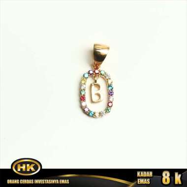 HK Mustika Gold - Liontin Emas 8K - Huruf B