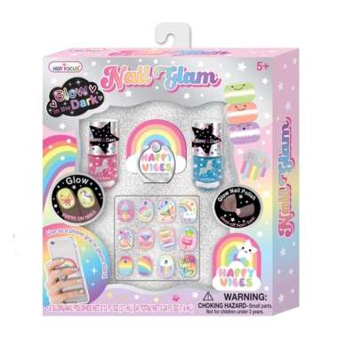 mainan edukasi hot focus - glow in the dark nail glam/0024rb
