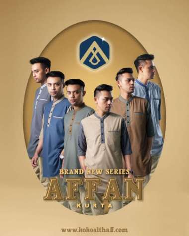 Baju Muslim Couple Koko Kurta Pakistan Affan Series by Althaff Varian Based Information Semua Ukuran