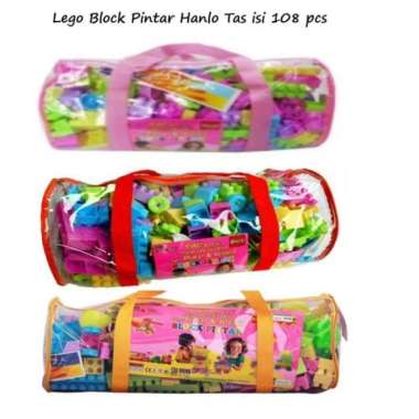 mainan anak edukasi block pintar hanlo isi 108 pcs