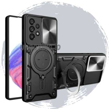 CASING SAMSUNG A53 5G CASE SAMSUNG A53 ARMOR FLIP LENS SAM A53 5G HITAM