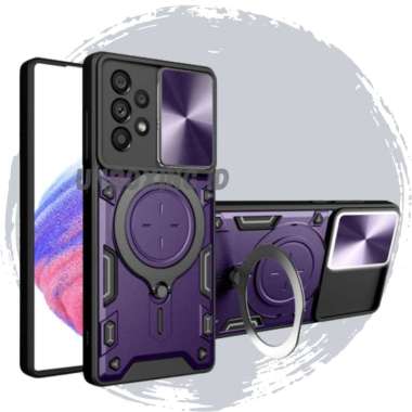 CASING SAMSUNG A53 5G CASE SAMSUNG A53 ARMOR FLIP LENS SAM A53 5G PURPLE