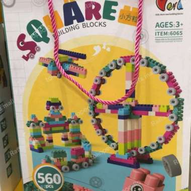mainan edukasi square building blocks 560pcs