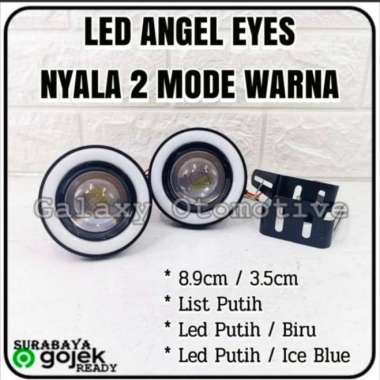Led Angel Eyes - Led Foglamp Nyala 2 Mede Universal - putih putih - kuning