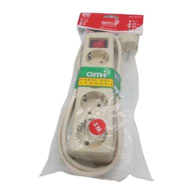 Cok Sambung Kabel Extension Stop Kontak 3 4 5 Lubang + Kabel 3 Meter 4 lubang