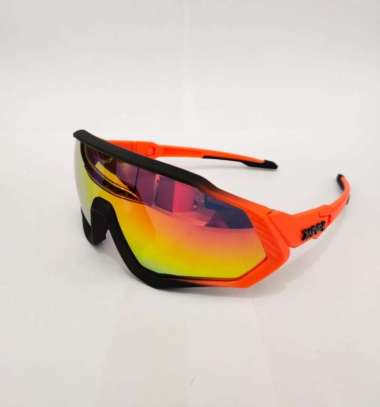 KACAMATA SEPEDA KAPVOE 5 LENSA TERPOLARISASI NOT ROCKBROS, NOT OAKLEY Orange Black