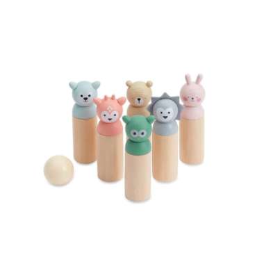 Bubble Wooden | Mainan Anak | Mainan Edukasi Animal Bowling Set