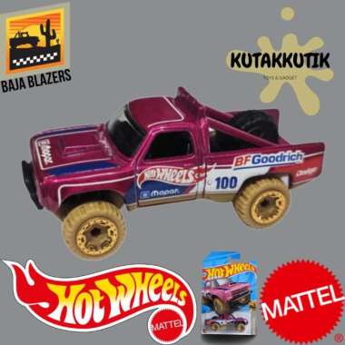 Hot Wheels Mobil Pickup Truck 87 Dodge D100 Ungu Lot K 23 Baja Blazers