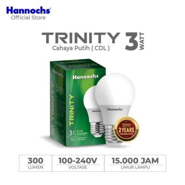 Hannochs Lampu Bohlam LED Trinity 3W Cahaya Putih