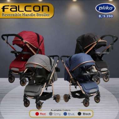 Stroller Pliko Falcon BS-390 Kereta Dorong Bayi Reversible Merah