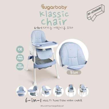 Sugar Baby Klassic Chair High Chair 6in1 Kursi Makan Bayi Blue